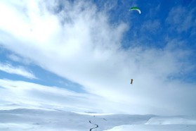 Pascal Joubert-snowkite en Norvege 2006