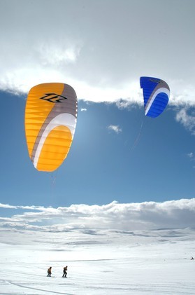 Fabio Ingrosso et P.Joubert-snowkite en Norvege 2006