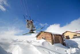 fabio ingrosso - snowkite en Grece - kaimaktsalan