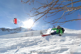 Snowkite  - Lautaret pass - Fr