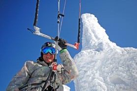 fabio ingrosso - snowkite en Grece - kaimaktsalan