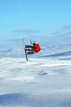 Ralf Groesel-snowkite en Norvege 2006