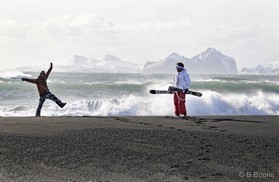 Jérome Josserand et Guillaume Chastagnol - snowkite en Islande