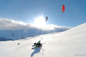 Etienne Lhote et Johann Civel - snowkite en Georgie
