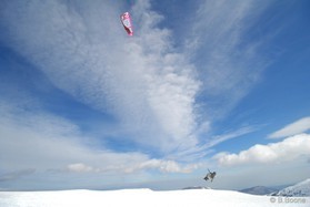 fabio ingrosso - snowkite en Grece - kaimaktsalan