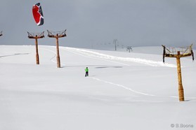 Johann Civel - snowkite a Gudauri - Georgie