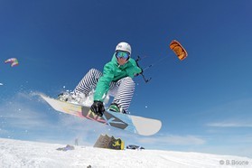 Romain Luppi - snowkite en Macedonia - Popova Shapka