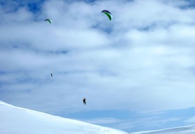 Fabio Ingrosso et P.Joubert-snowkite en Norvege 2006
