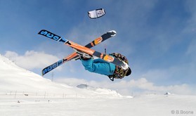 Fabio Ingrosso - Bernina pass - snowkite en Suisse