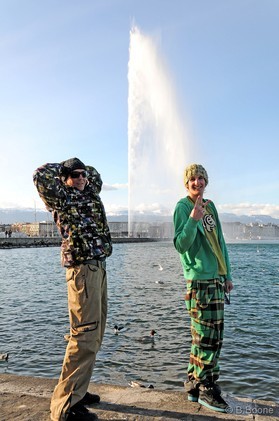 Fabio Ingrosso et Romain Luppi - Genève - snowkite en Suisse