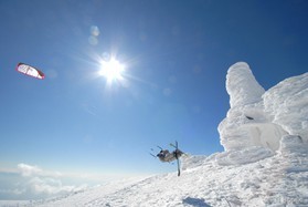 fabio ingrosso - snowkite en Grece - kaimaktsalan