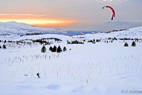 Johann Civel - snowkite au Liban