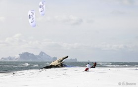 Jérome Josserand et Guillaume Chastagnol - snowkite en Islande
