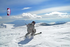 fabio ingrosso - snowkite en Grece - kaimaktsalan