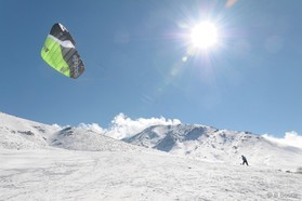 snowkite: Johann Civel - Oukaimeden - Maroc