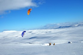 snowkite en Norvège: F.Ingrosso et P.Joubert