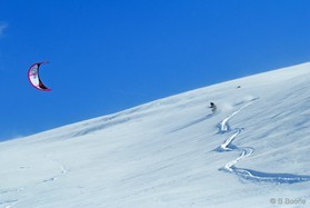 fabio ingrosso - snowkite en Grece - kaimaktsalan