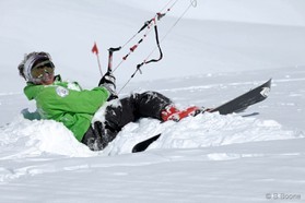 Johann Civel - snowkite a Gudauri - Georgie