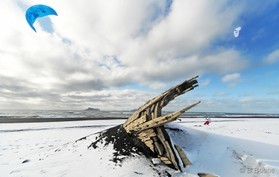 Jérome Josserand - snowkite en Islande