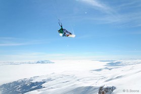 Romain Luppi - snowkite en Macedonia - Popova Shapka