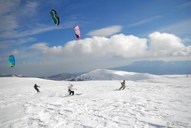 snowkite en Grece - kaimaktsalan