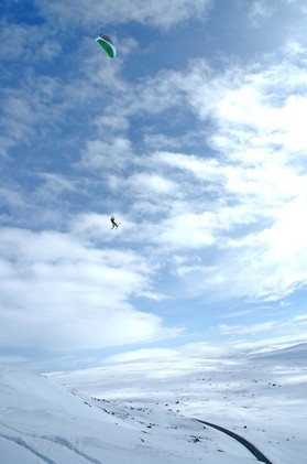 Pascal Joubert-snowkite en Norvege 2006