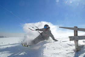 fabio ingrosso - snowkite en Grece - kaimaktsalan