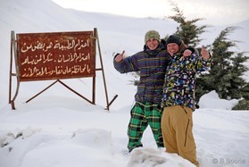 Romain Luppi et Fabio Ingrosso - snowkite au Liban