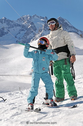 enfant X - snowkite - col du Lautaret - 05 Fr