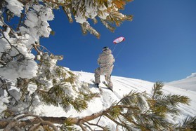 fabio ingrosso - snowkite en Grece - kaimaktsalan