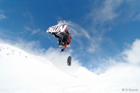 Johann Civel - snowkite a Gudauri - Georgie