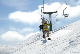 snowkite en Slovénie -Vogel