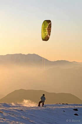 snowkite: Johann Civel - Oukaimeden - Maroc