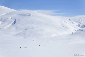 Guillaume Chastagnol et Jérome Josserand - Snowkite a Ercyes en Turquie