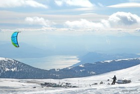 snowkite en Grece - kaimaktsalan